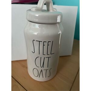 Rae Dunn STEEL CUT OATS Canister